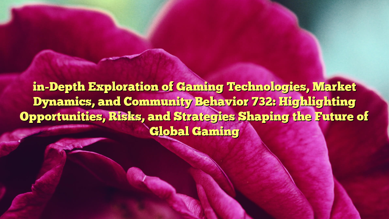 in-Depth Exploration of Gaming Technologies, Market Dynamics, and Community Behavior 732: Highlighting Opportunities, Risks, and Strategies Shaping the Future of Global Gaming