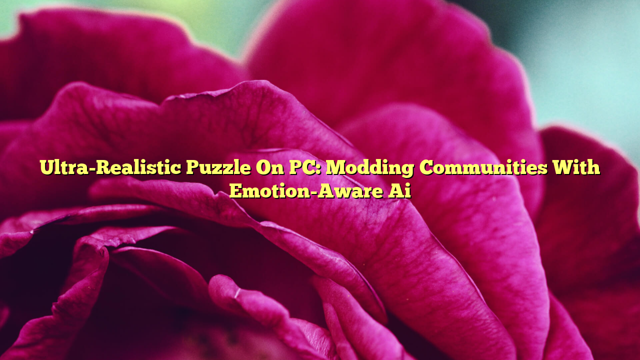 Ultra-Realistic Puzzle On PC: Modding Communities With Emotion-Aware Ai
