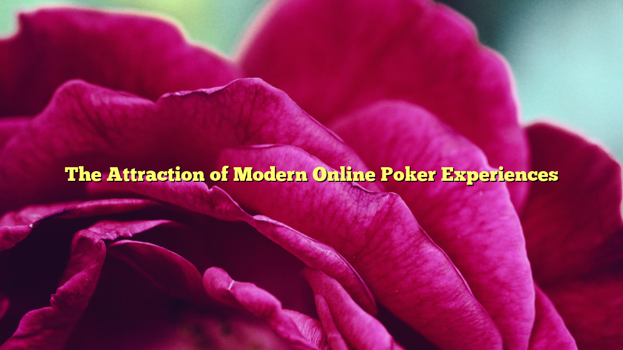 The Attraction of Modern Online Poker Experiences